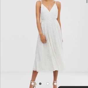 ASOS Eva embellished cami midi wedding dress